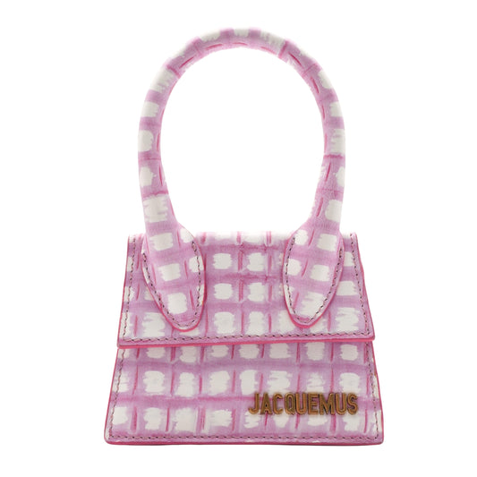 Bolsa Jacquemus Le Chiquito Pink Checked