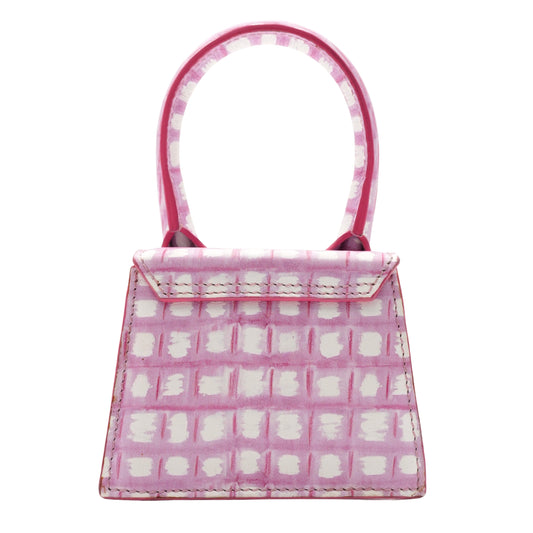 Bolsa Jacquemus Le Chiquito Pink Checked