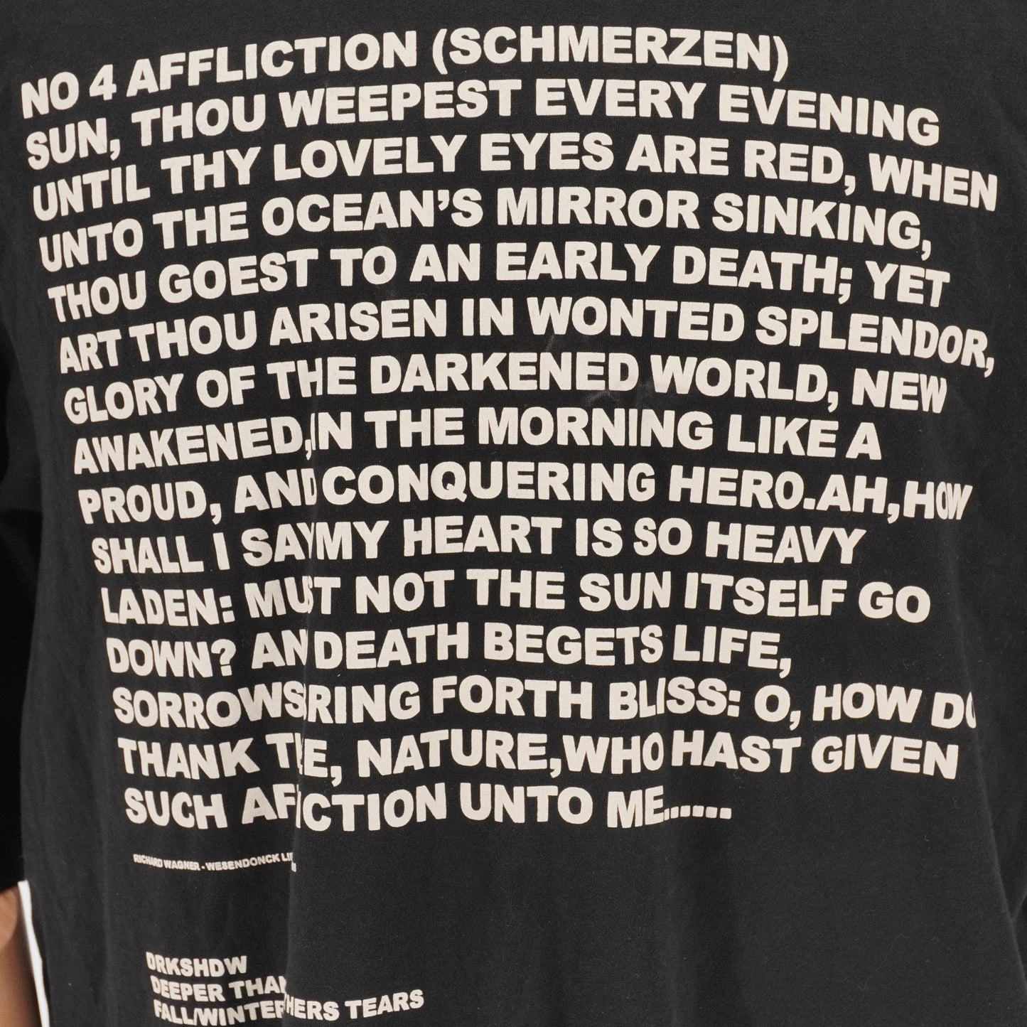 Playera Rick Owens Manga Corta no. 4 Affliction