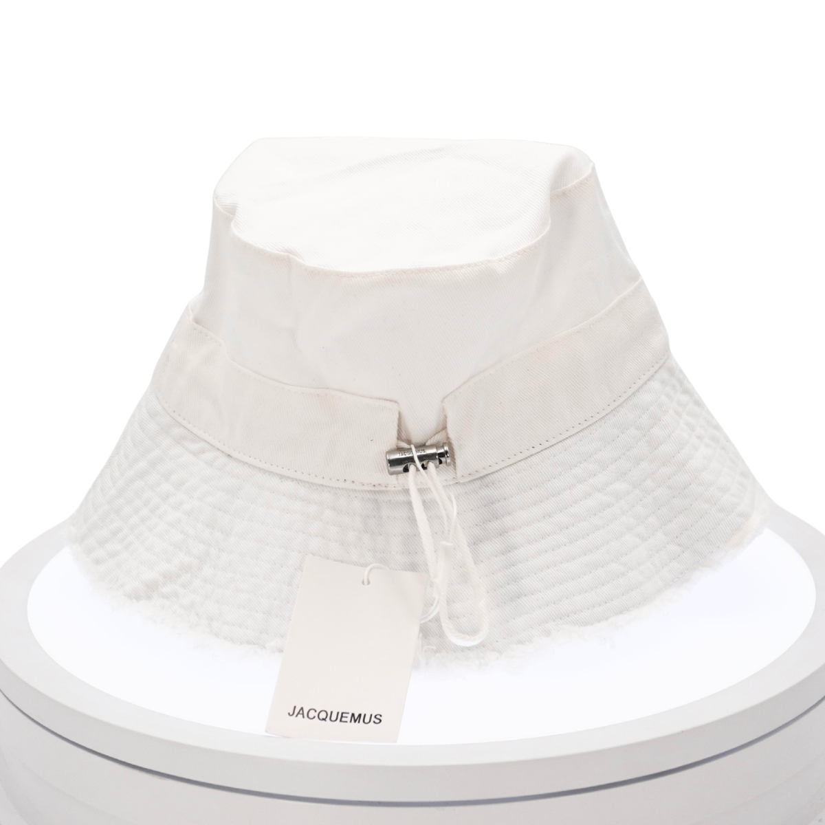 Bucket Hat Jacquemus Le bob Artichaut Blanco Distressed