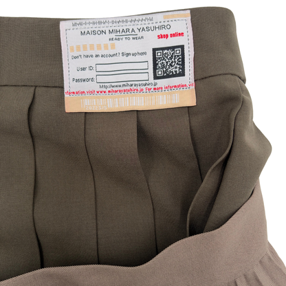 Falda Mihara Yasuhiro MMY Pleated Gris