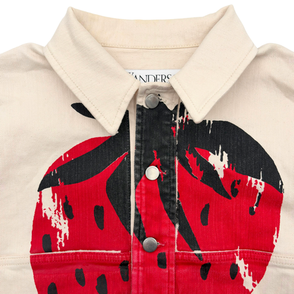 Chamarra JW Anderson Strawberry Print Cream