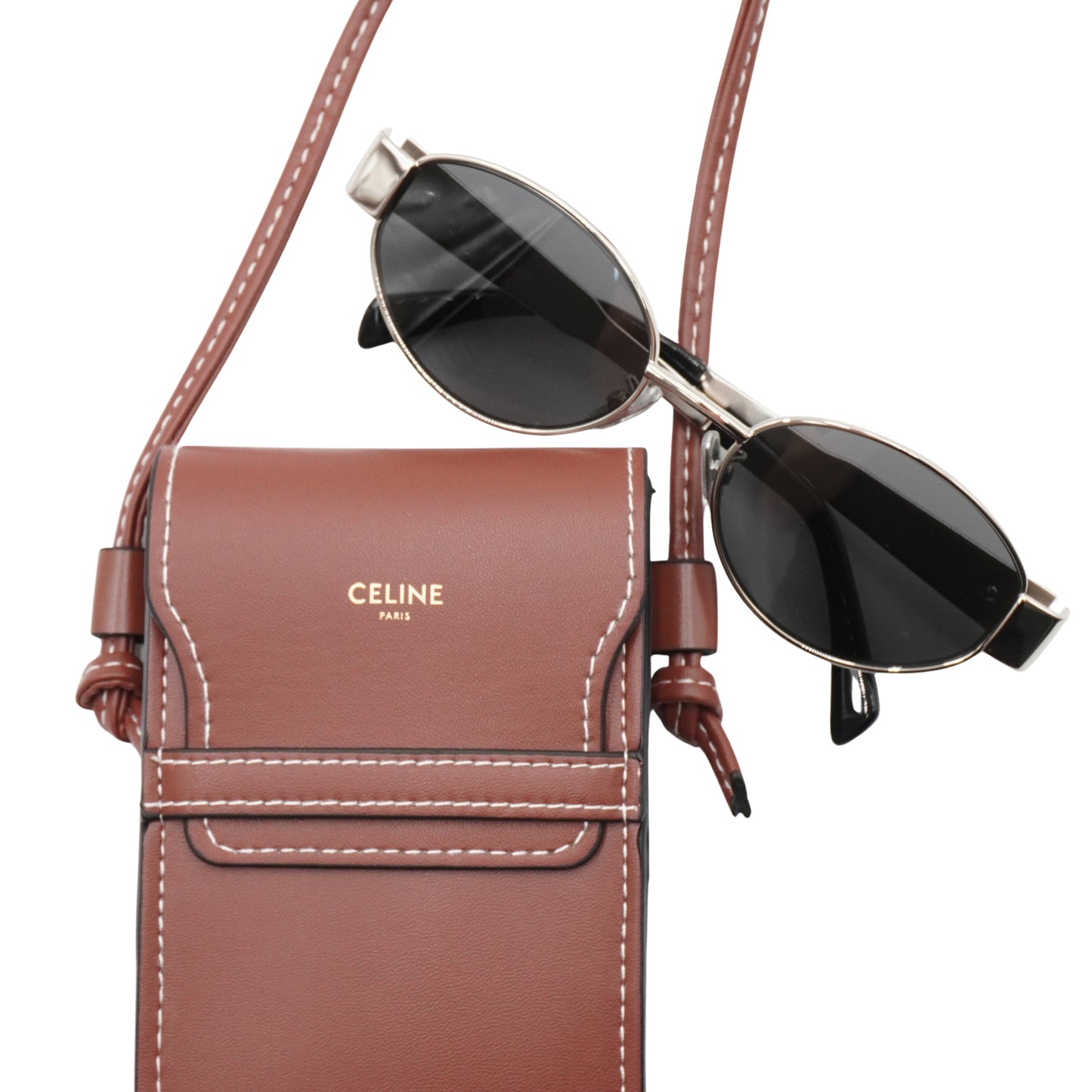 Lentes de Sol Oval Celine Triomphe Metal 01