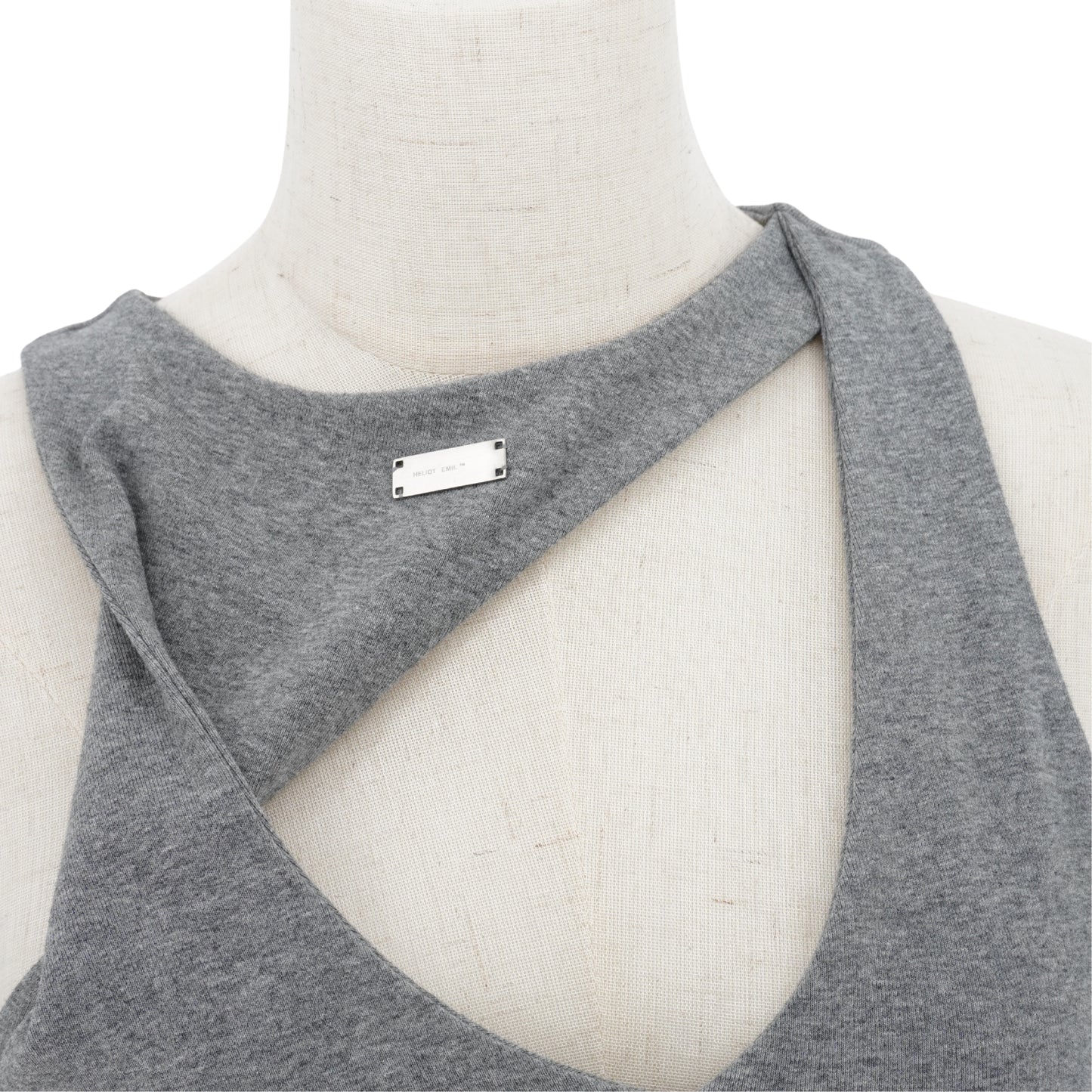 Blusa Heliot Emil Tank Top Asymmetric Cut-Out Grey