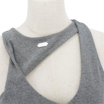 Blusa Heliot Emil Tank Top Asymmetric Cut-Out Grey