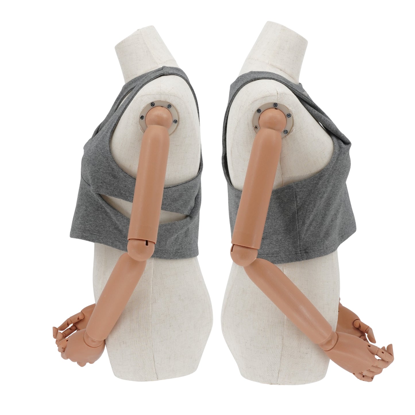 Blusa Heliot Emil Tank Top Asymmetric Cut-Out Grey
