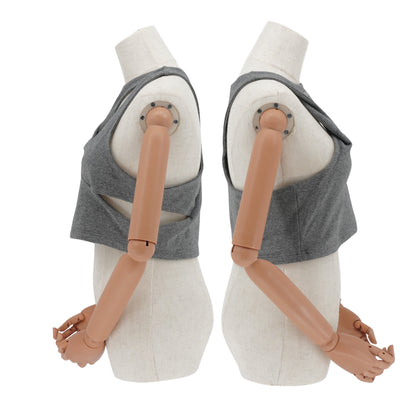 Blusa Heliot Emil Tank Top Asymmetric Cut-Out Grey