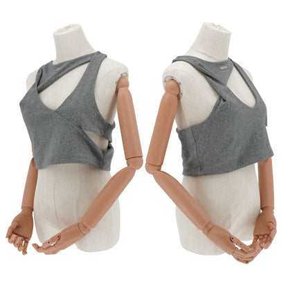 Blusa Heliot Emil Tank Top Asymmetric Cut-Out Grey