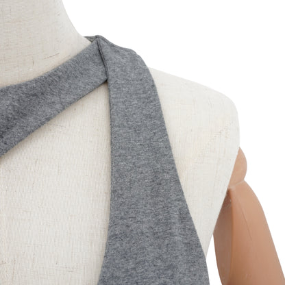 Blusa Heliot Emil Tank Top Asymmetric Cut-Out Grey