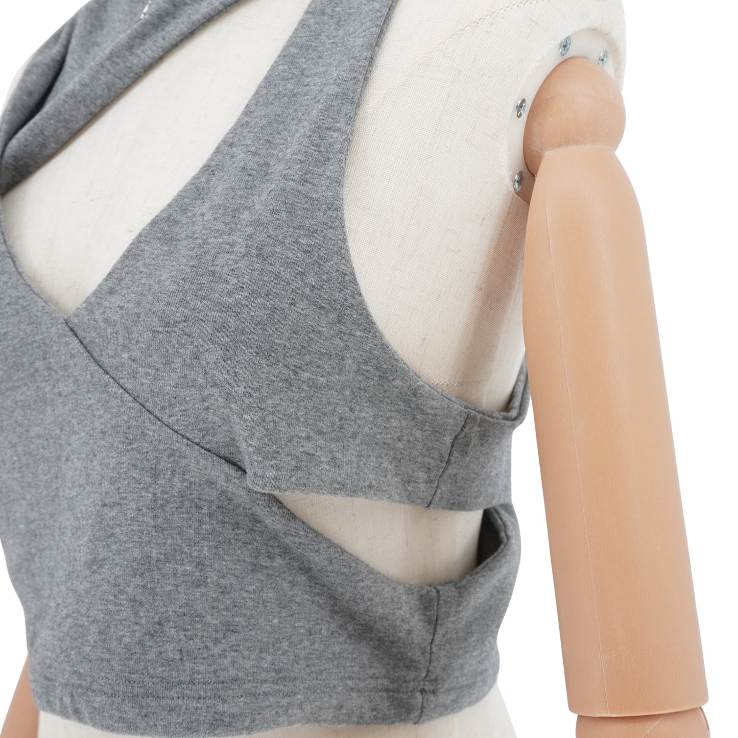 Blusa Heliot Emil Tank Top Asymmetric Cut-Out Grey