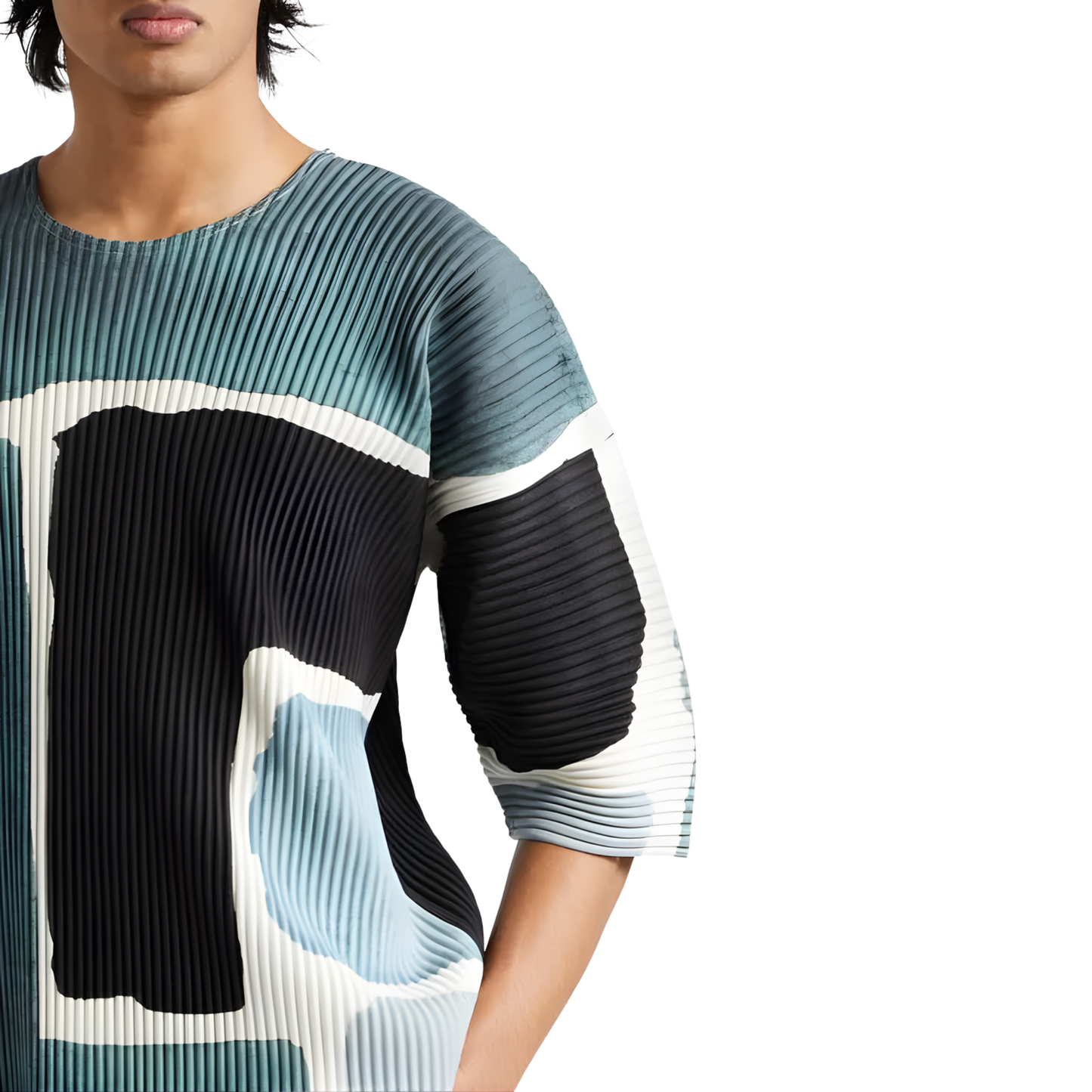 Playera Issey Miyake Pleated Abstract Block
