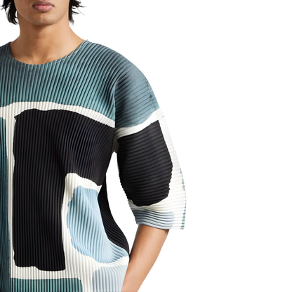 Playera Issey Miyake Pleated Abstract Block