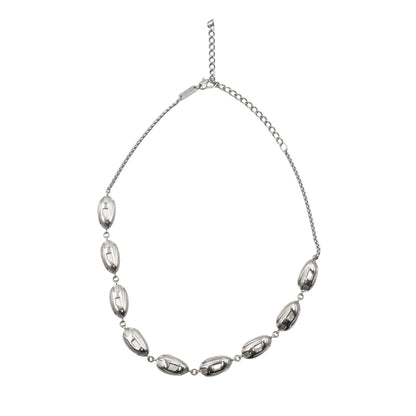 Collar Diesel Sculptural Metal Link Silver
