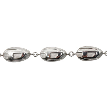 Collar Diesel Sculptural Metal Link Silver
