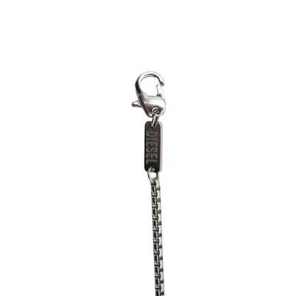 Collar Diesel Sculptural Metal Link Silver