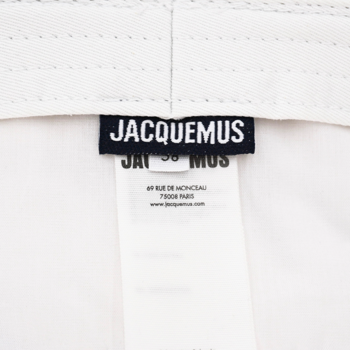 Bucket Hat Jacquemus Le bob Artichaut Blanco Distressed