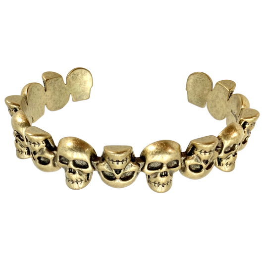 Pulsera Alexander McQueen Skull Dorado