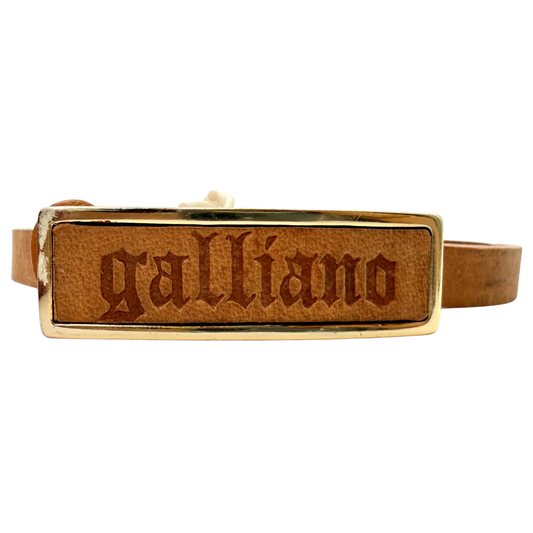 Cinturón John Galliano Galliano Beige