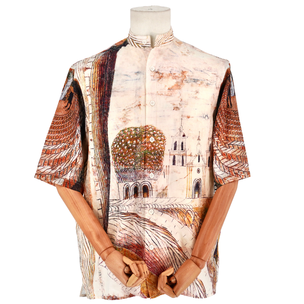 Camisa Lemaire Paisaje Arquitectónico Multicolor