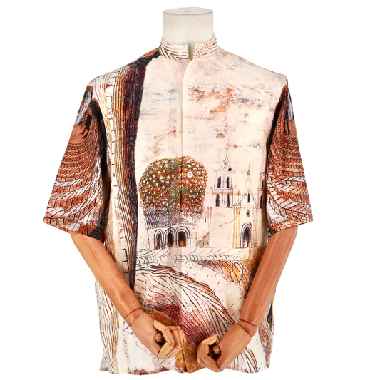 Camisa Lemaire Paisaje Arquitectónico Multicolor