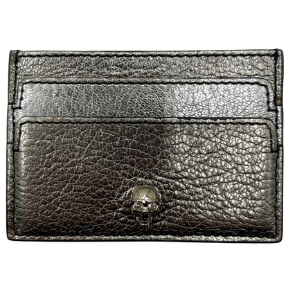 Tarjetero Alexander McQueen Skull Plateado