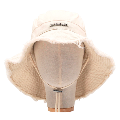 Bucket Hat Jacquemus Le bob Artichaut Crema Distressed