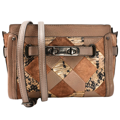 Bolsa Coach Swagger Patchwork Leather Satchel