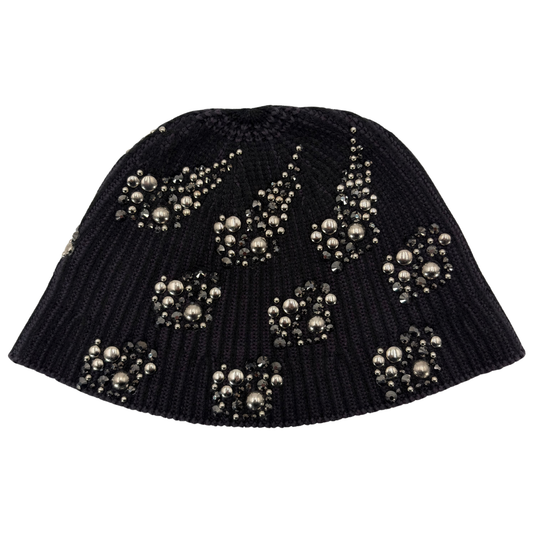 Gorro Atiissu Rhinestone Beanie Negro