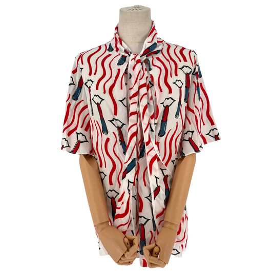 Blusa Valentino Estampado Gráfico