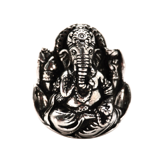 Anillo Ganesha Plateado