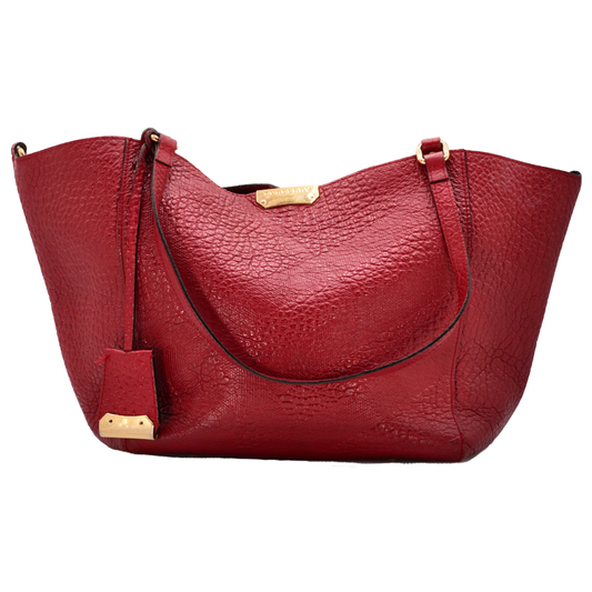 Bolsa Burberry Chichester Embossed Leather Tote