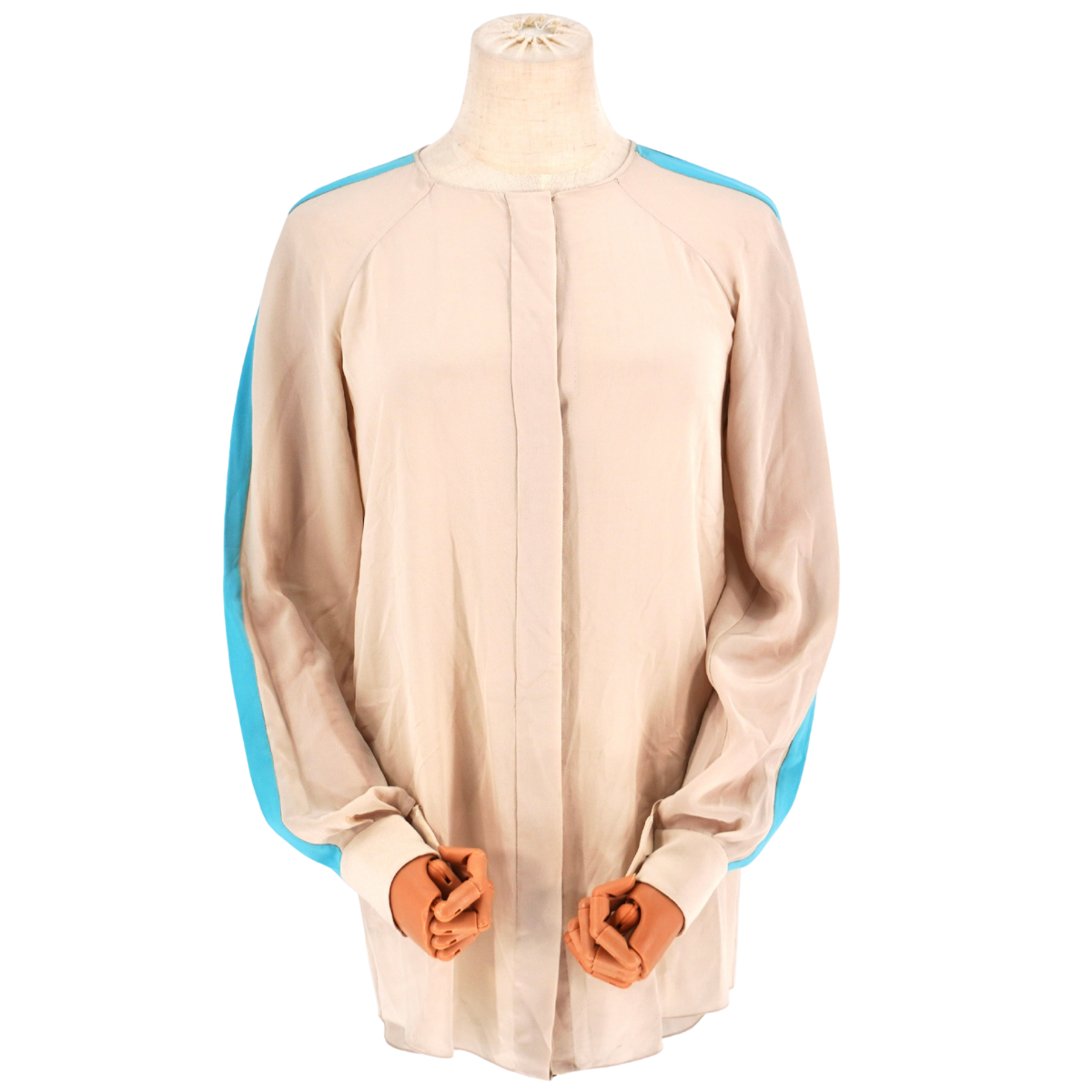 Blusa Chloé Silk Blue Stripe