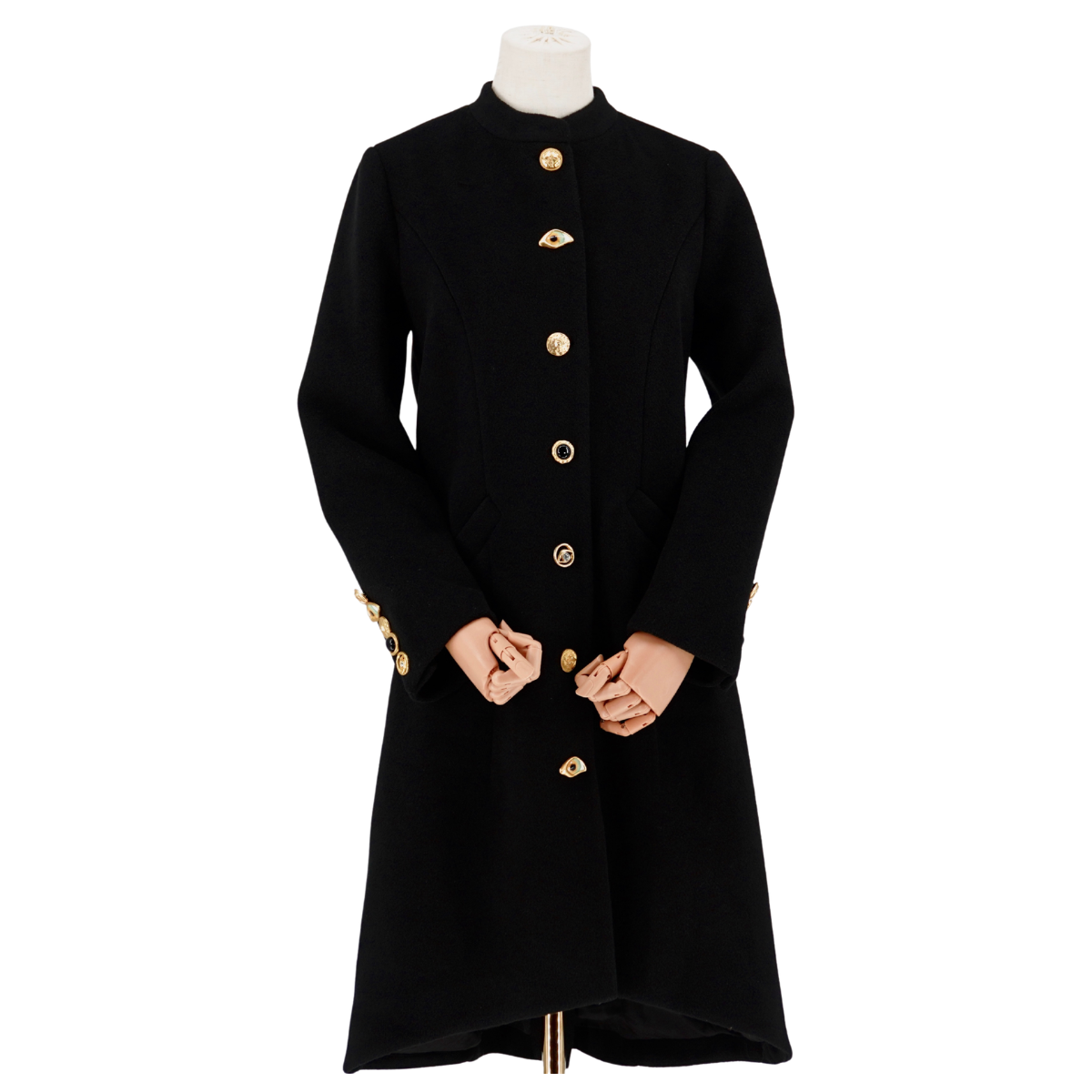 Abrigo Negro Cashmere Schiaparelli