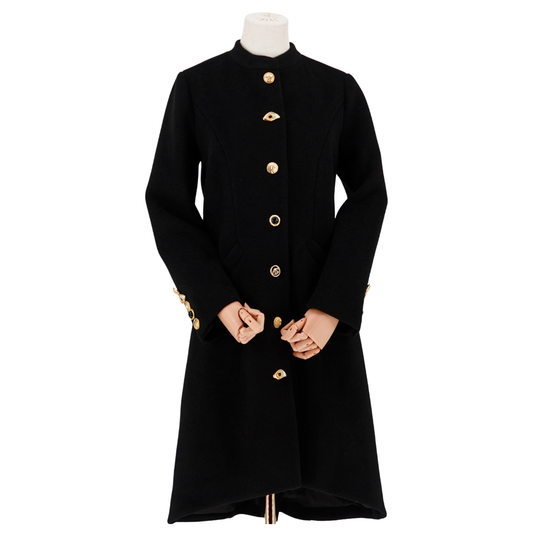 Abrigo Negro Cashmere Schiaparelli