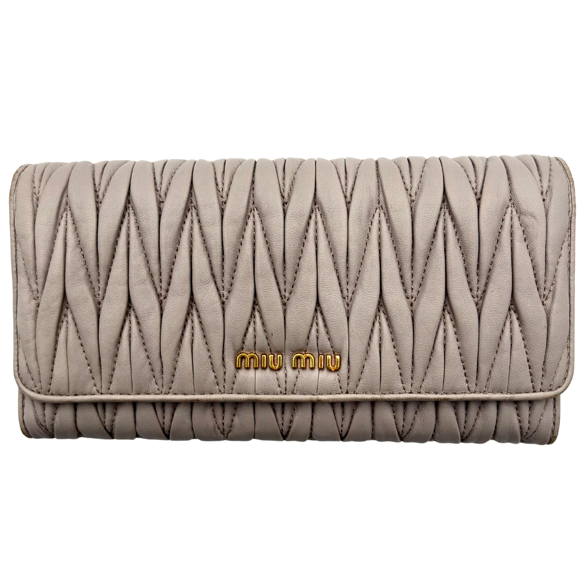 Cartera Miu Miu Matelassé Gris