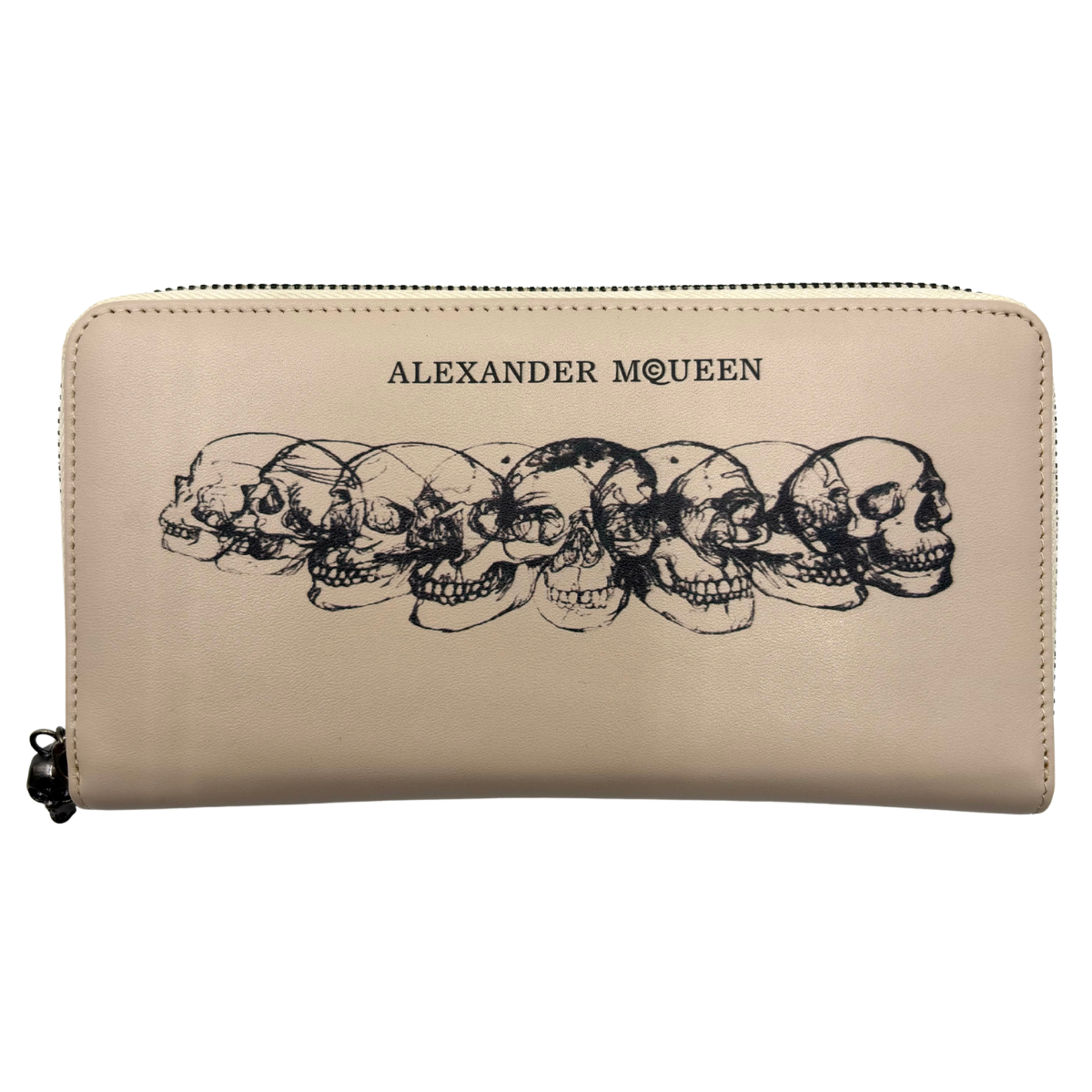 Cartera Alexander McQueen Skull Beige
