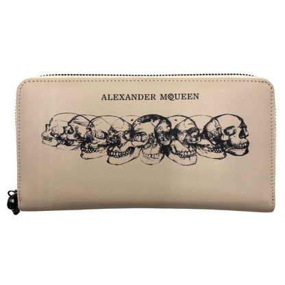 Cartera Alexander McQueen Skull Beige
