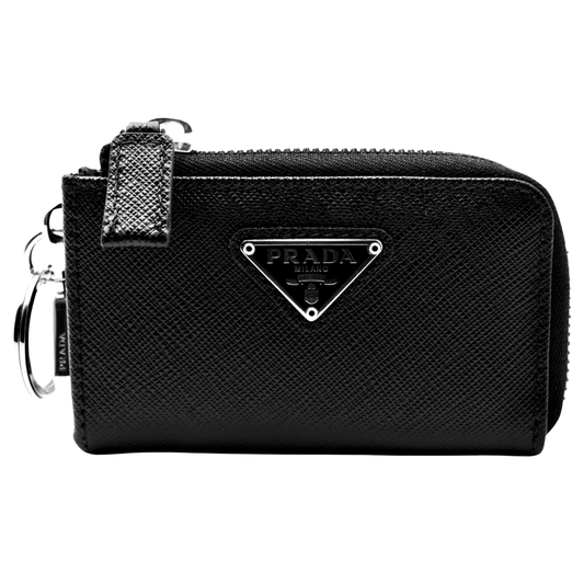 Wallets Prada Zipper Wallet Card Holder Black