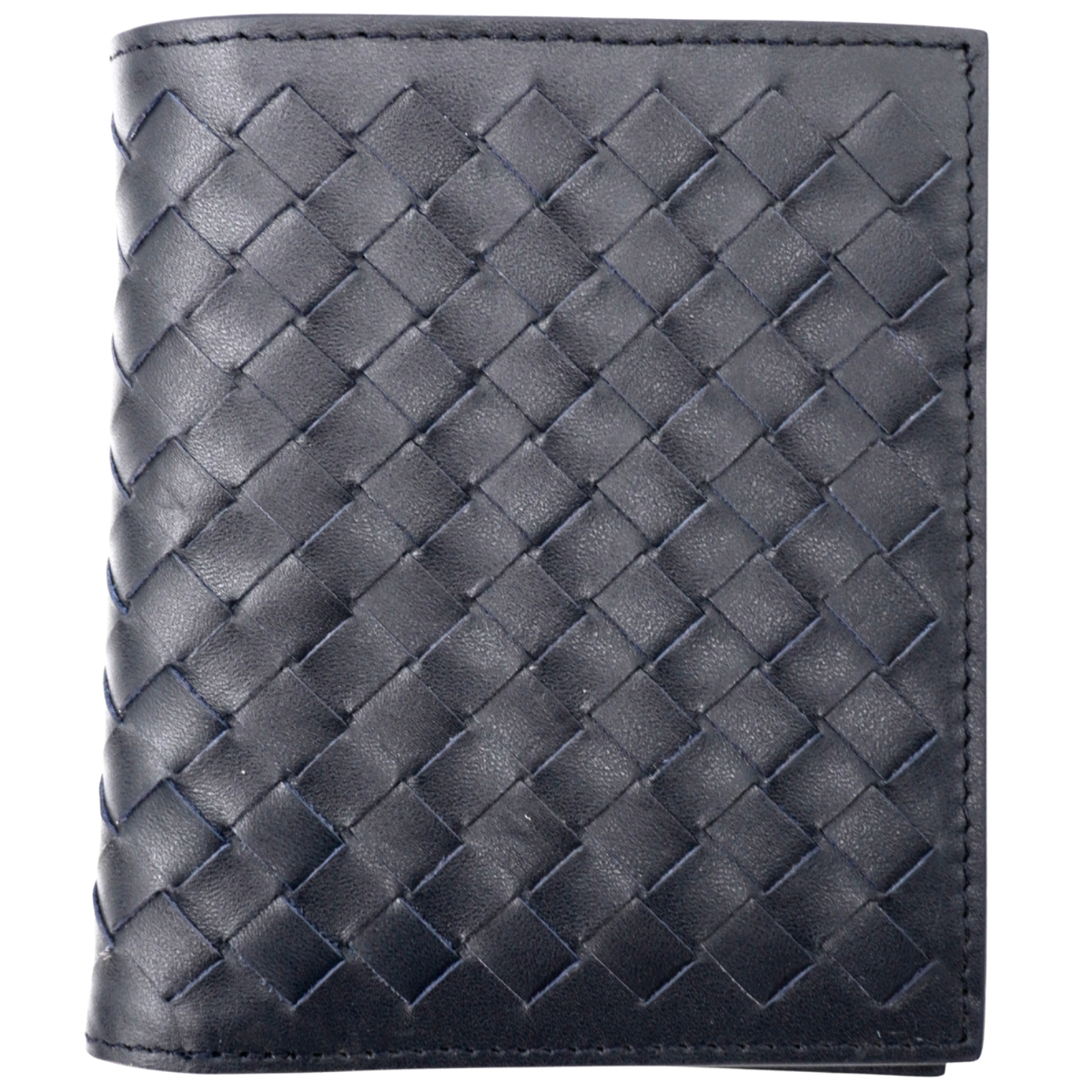 Cartera Bottega Venetta Intrecciato Azul Marino
