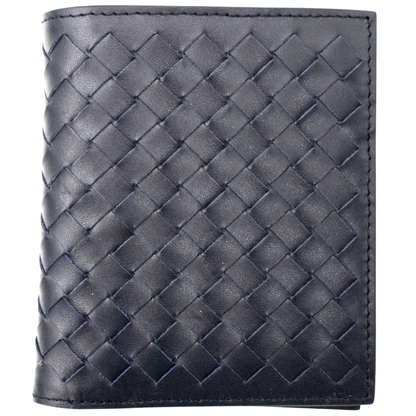 Cartera Bottega Venetta Intrecciato Azul Marino