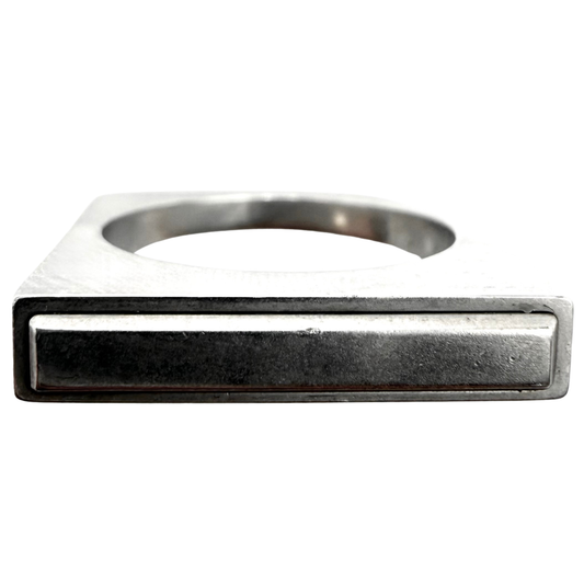 Anillo Maison Margiela Square Plateado