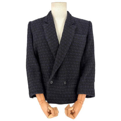Saco Y's for Men Peak Lapel Knit Navy