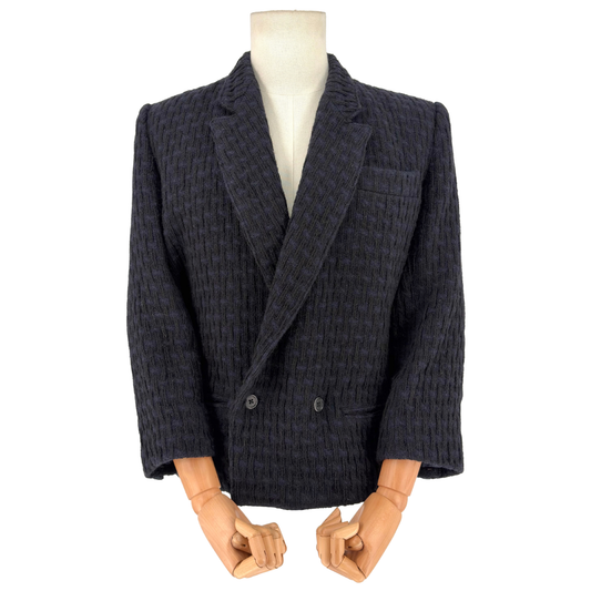 Saco Y's for Men Peak Lapel Knit Navy