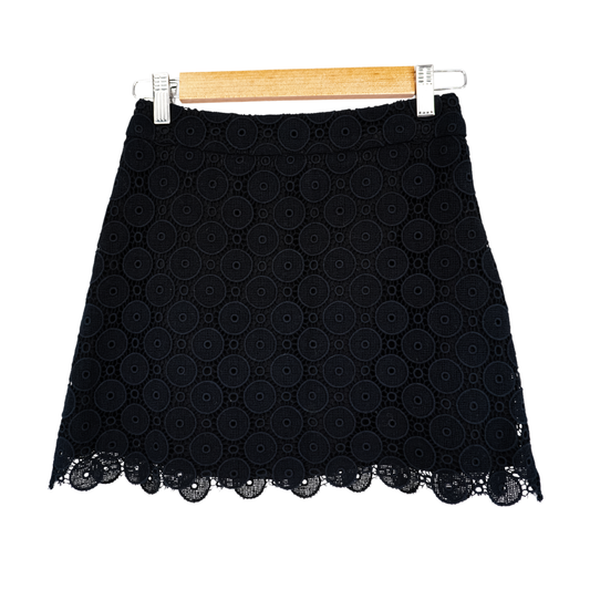 Falda Mini Miu Miu de Encaje Guipur con Círculos