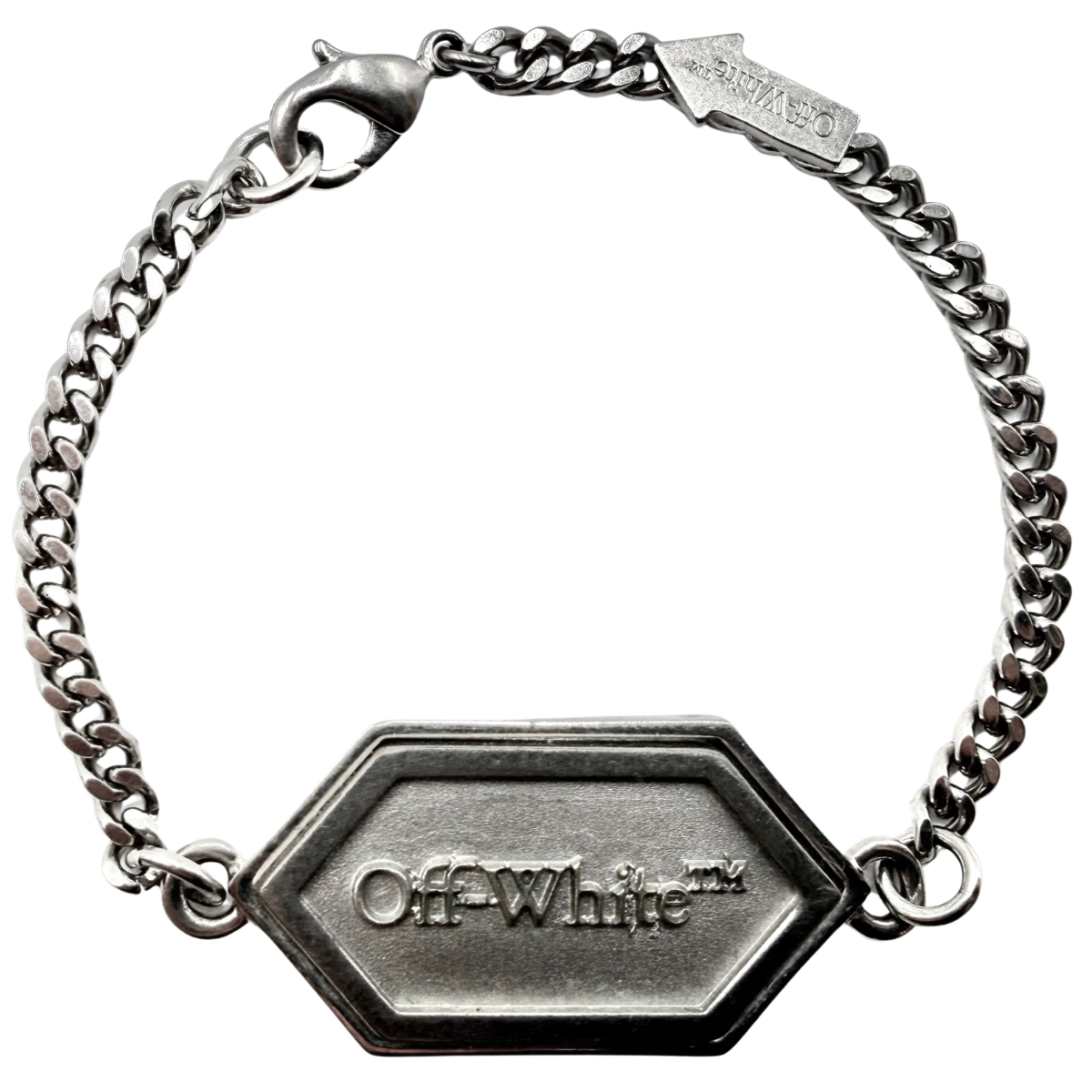 Pulsera Off-White Logo Plateado