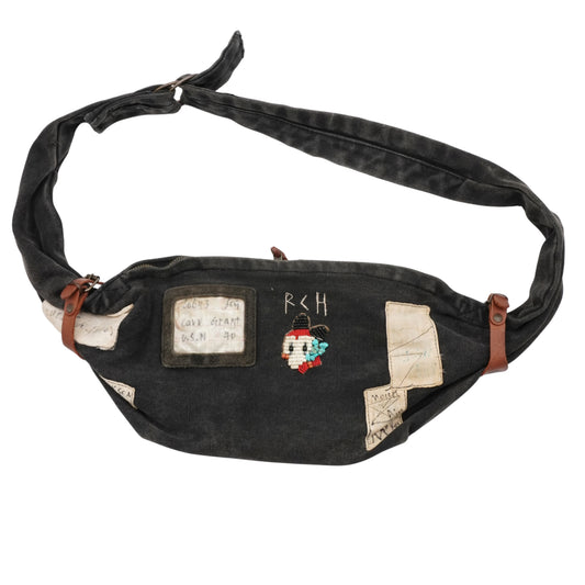 Kapital Bolsa Bandolera Con Parches Gris Oscuro