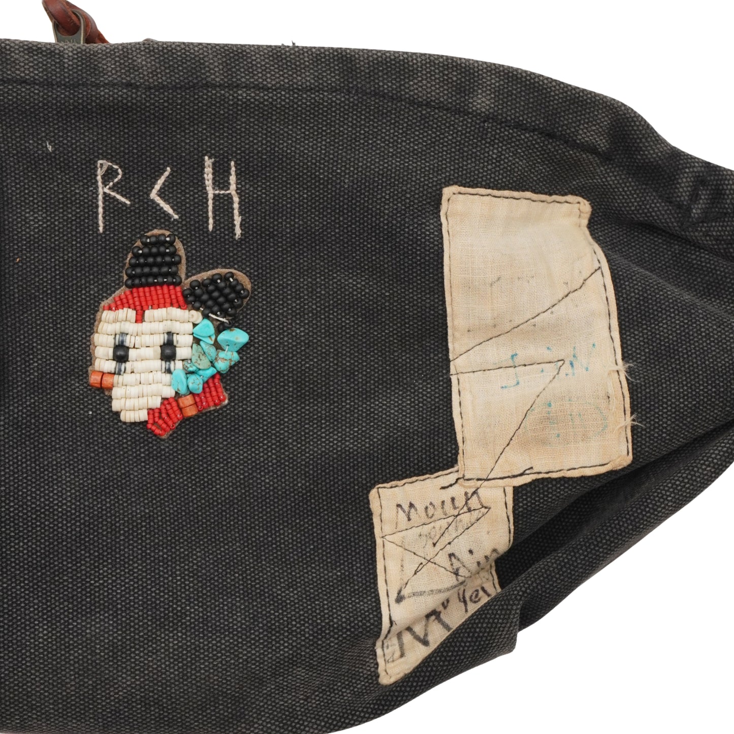 Kapital Bolsa Bandolera Con Parches Gris Oscuro