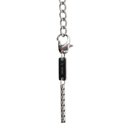 Collar Diesel Sculptural Metal Link Silver