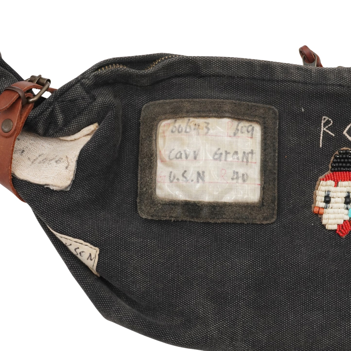 Kapital Bolsa Bandolera Con Parches Gris Oscuro