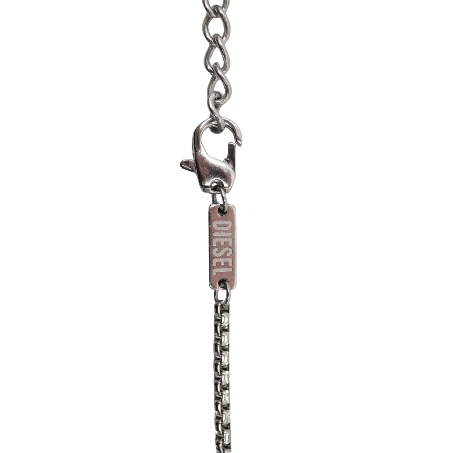 Collar Diesel Sculptural Metal Link Silver